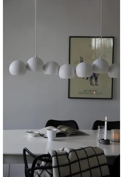 Lustră pe cablu Markslöjd 108859 CUPOLO 7xE14/40W/230V alb