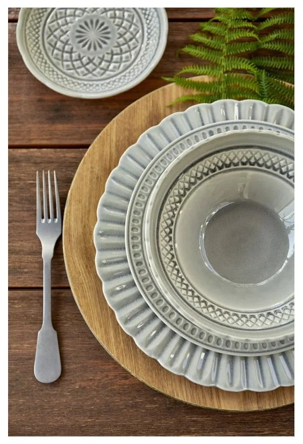 Bol din gresie ceramică Costa Nova Cristal, ⌀ 18 cm, gri