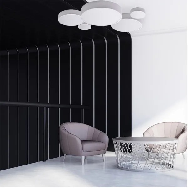 Plafonieră CLEO cu senzor, 2 x E27, 24 W, 230 V, Ø 30 cm, albă