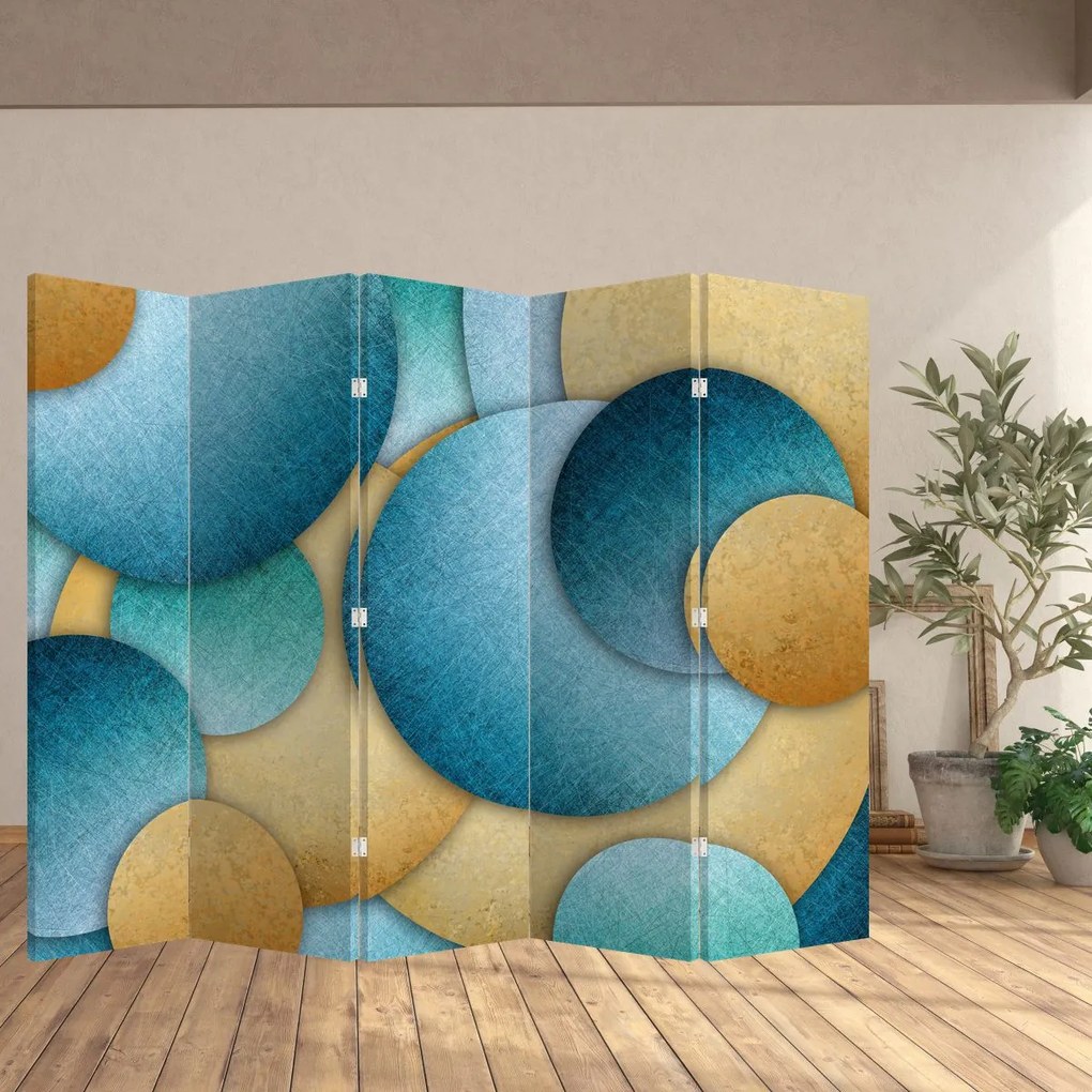 Paravan - Abstracție cercuri (210x170 cm)
