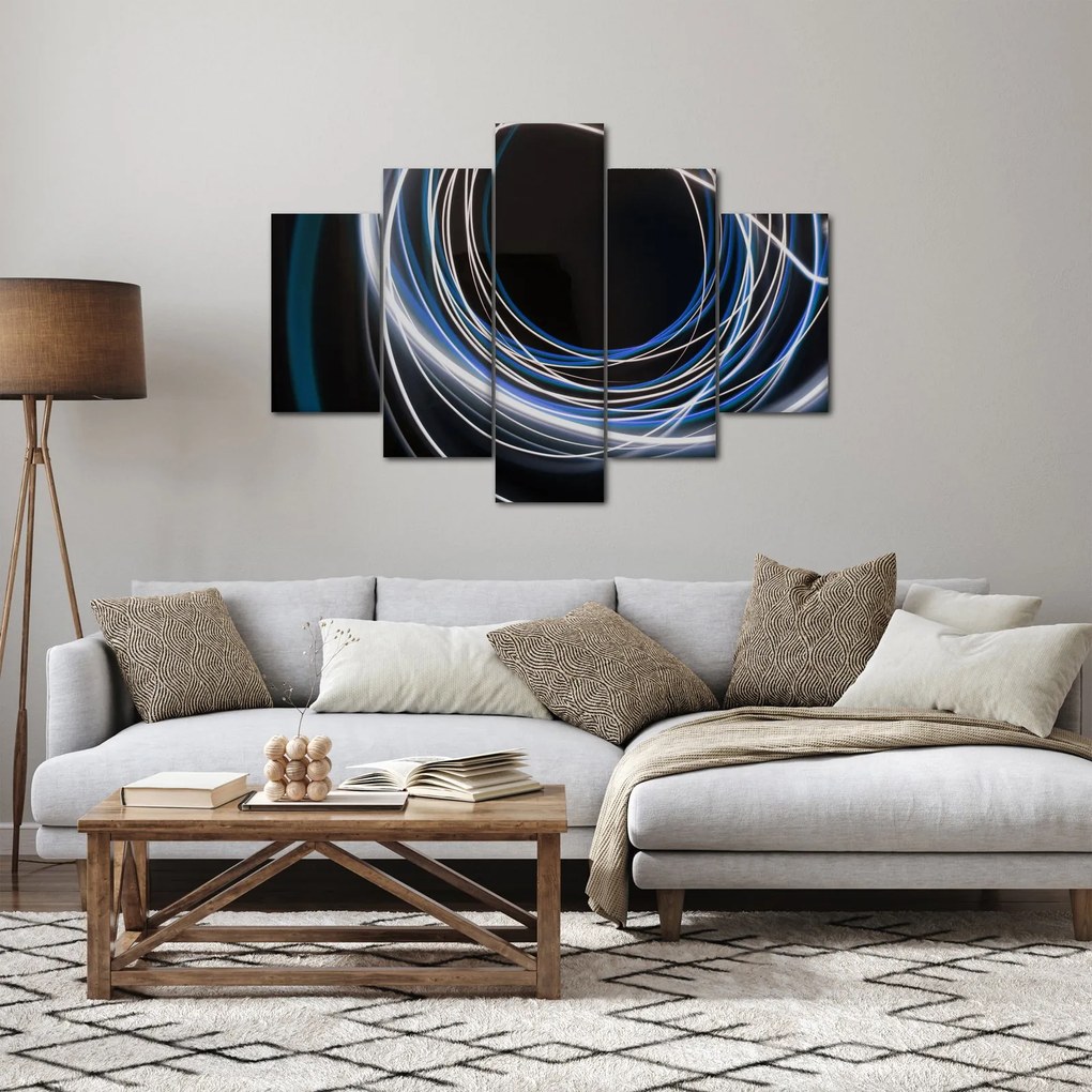 Tabloul cu linii albastre (150x105 cm)