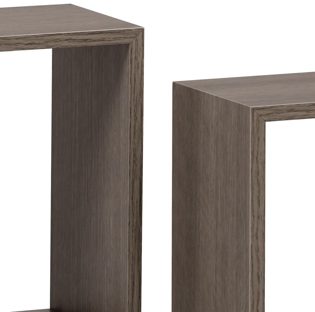 Set etajere de perete P-008, stejar sonoma închis, set 3 buc.