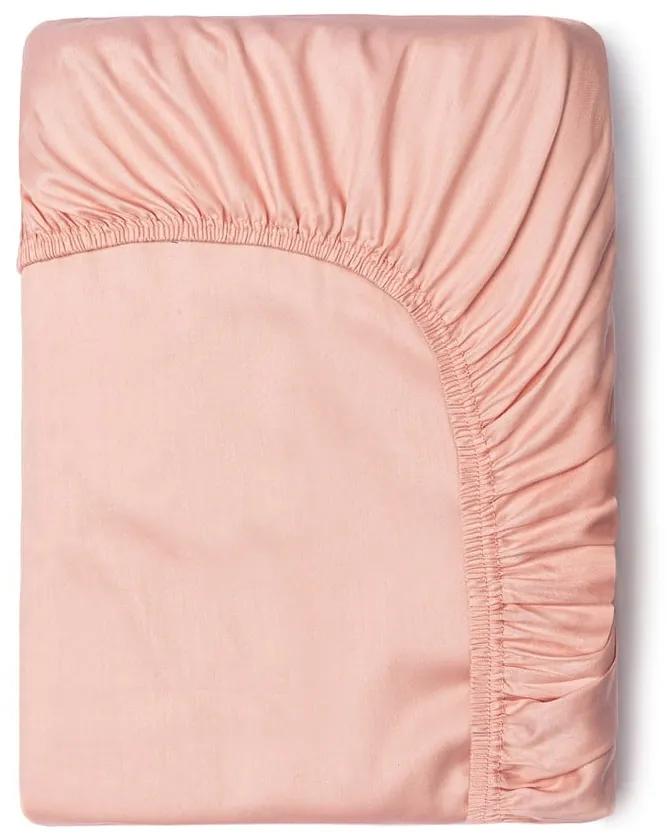 Cearșaf elastic din bumbac satinat HIP, 90 x 200 cm, roz