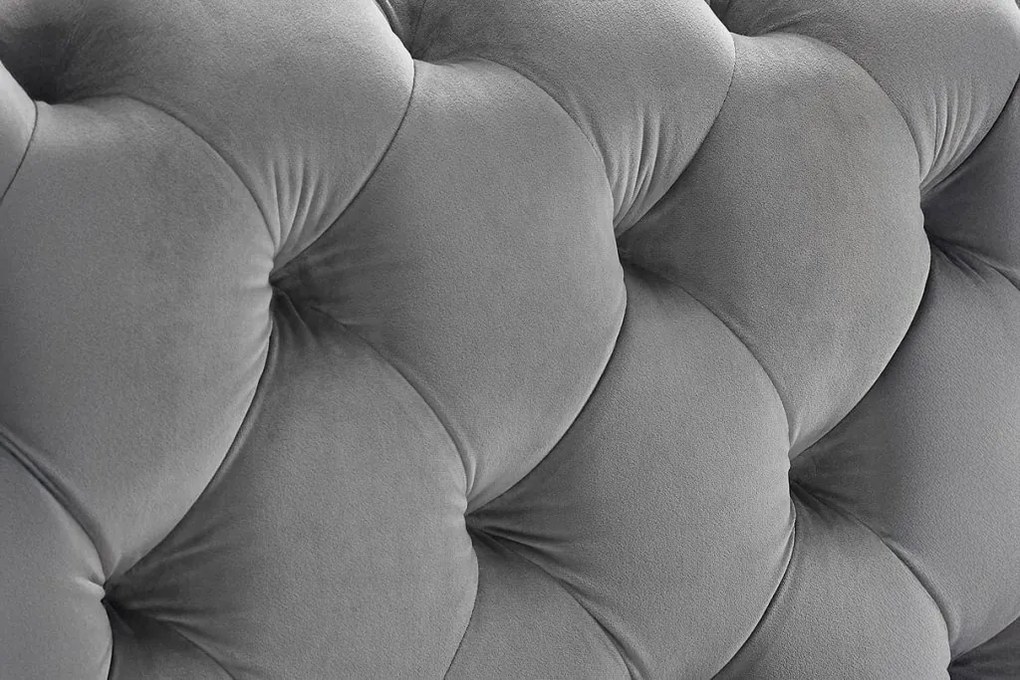 Pat elegant tapitat cu catifea gri MODERN BAROCK 180x200cm A-46162 VC