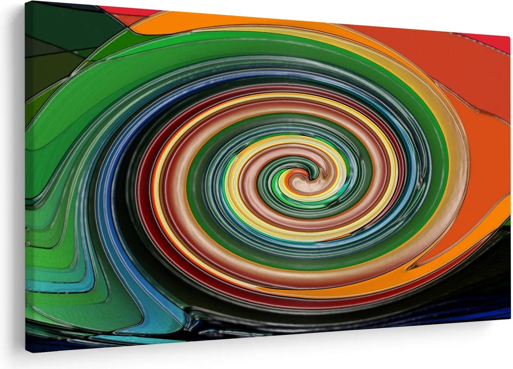 Tablou abstract - spirala colorata (90x60 cm)