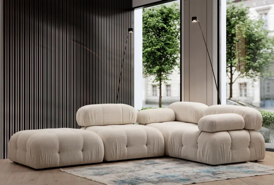Fotoliu Modular Bubble R1, Crem
