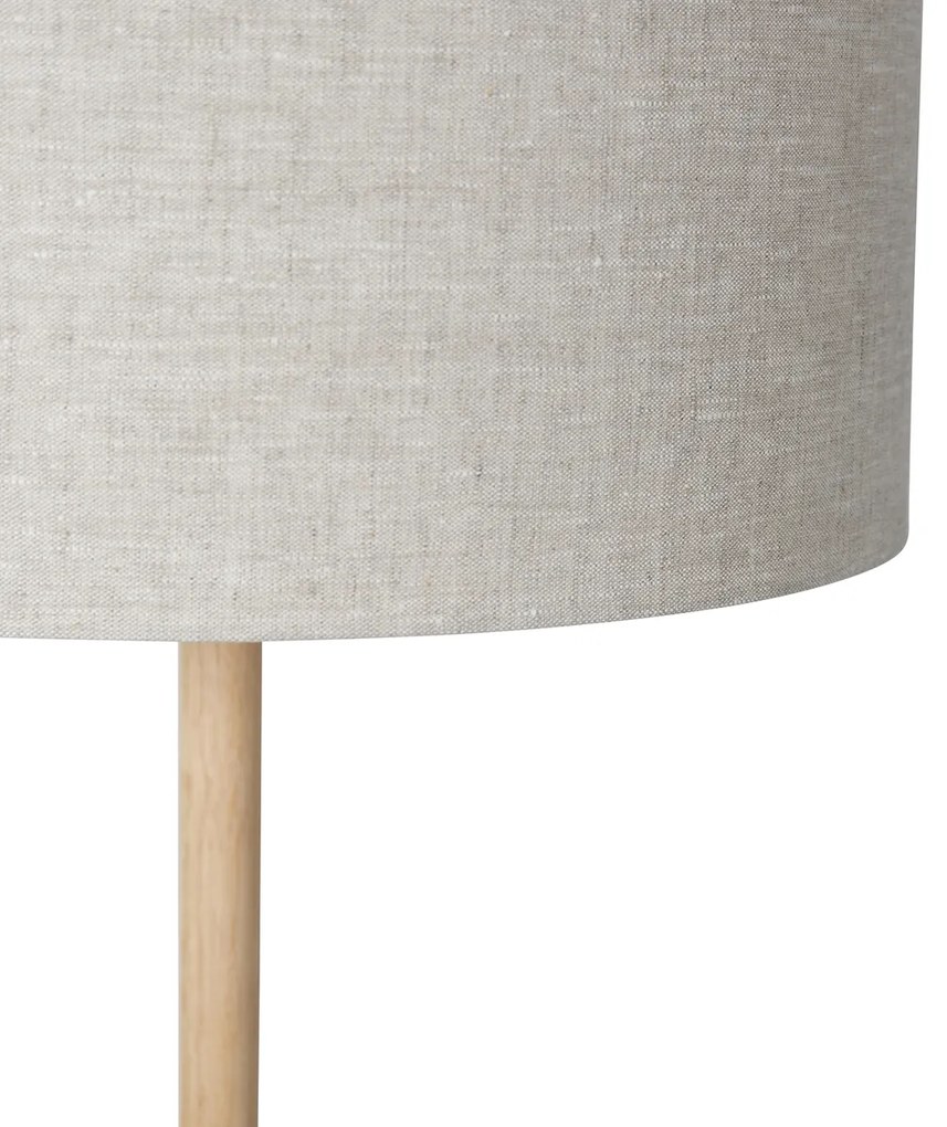 Lampă de podea rustică din lemn cu abajur maro deschis - Mels