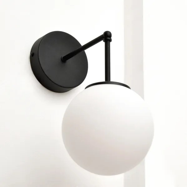 Lampă de perete MOON 1xE27/15W/230V negru
