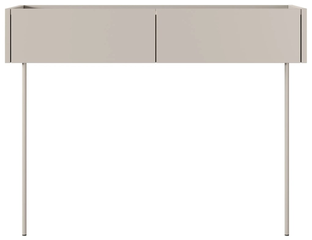 Masa de toaletă cu sertare și picioare metalice Desin 100 cm - cașmir / stejar nagano