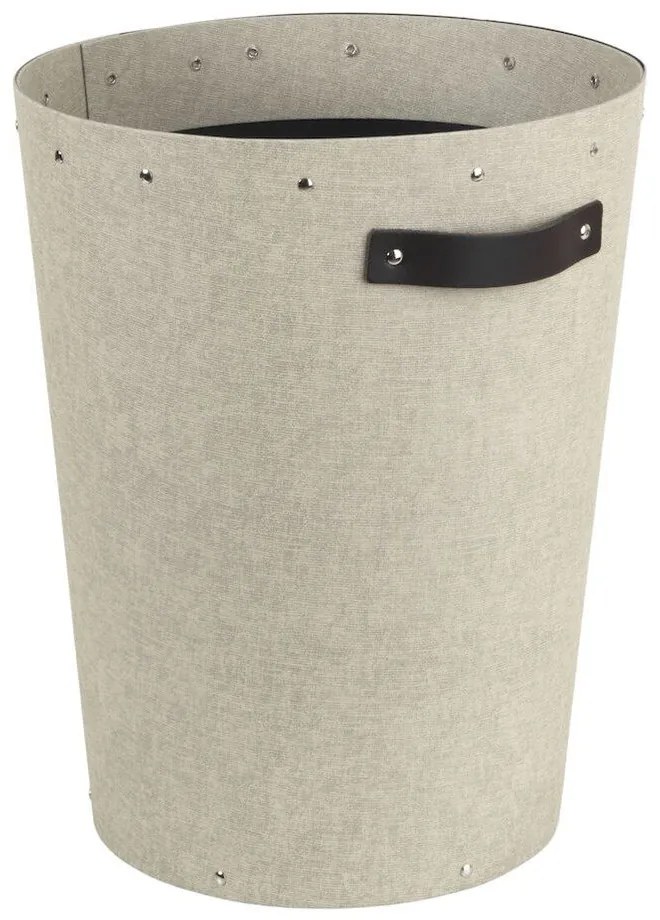 Coș de gunoi crem pentru birou Aries Canvas Paper Laminate – Bigso