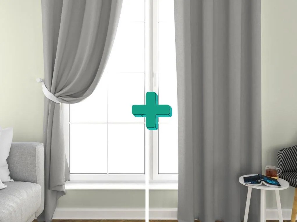 2x draperii alb-crem OXFORD 140x250 cm