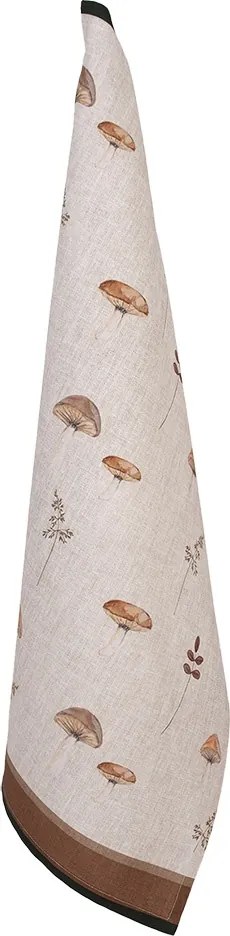 Prosop de bucatarie, bej, din bumbac, 50x70 cm, Mushrooms I
