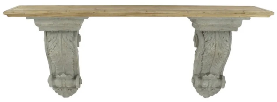 Consola suspendata, natur, din lemn, Armonia