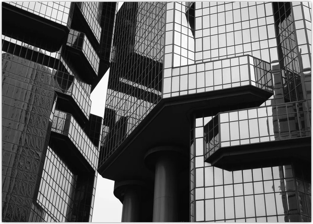 Tablou - Cladiri de sticlă (70x50 cm)