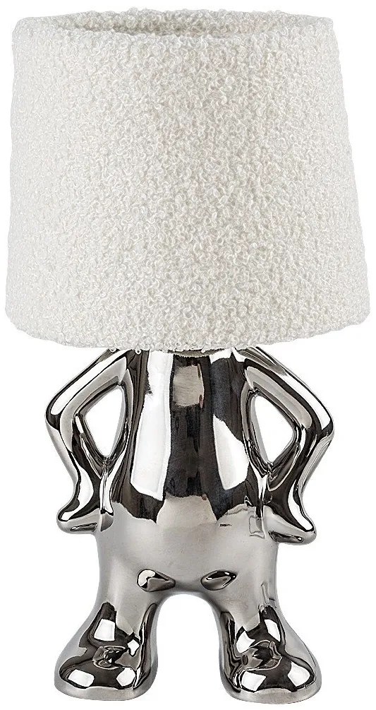 Veioza/Lampa de masa decorativa Smurfy crom/crem