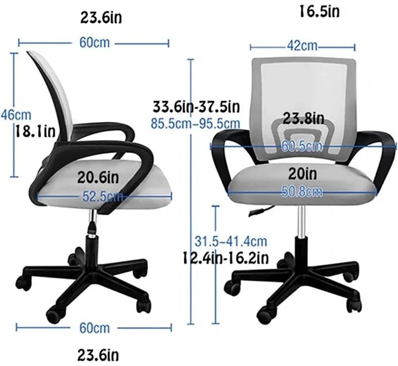 JAKS SCAUN BIROU ERGONOMIC GRI  KO25SZ