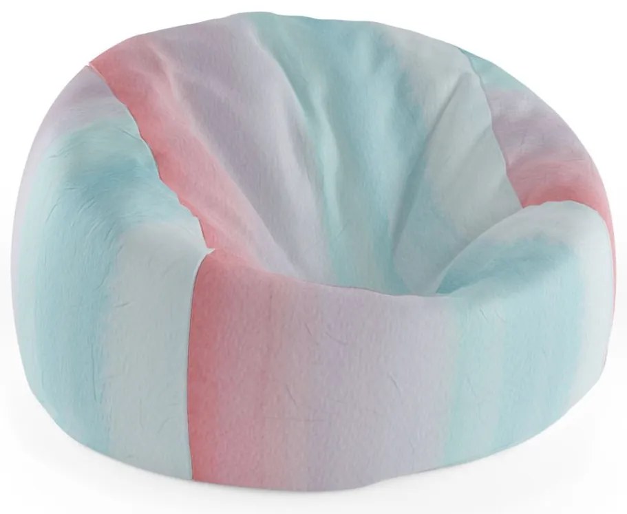 Sac de șezut Cocoon vată de zahăr, roz / turcoaz