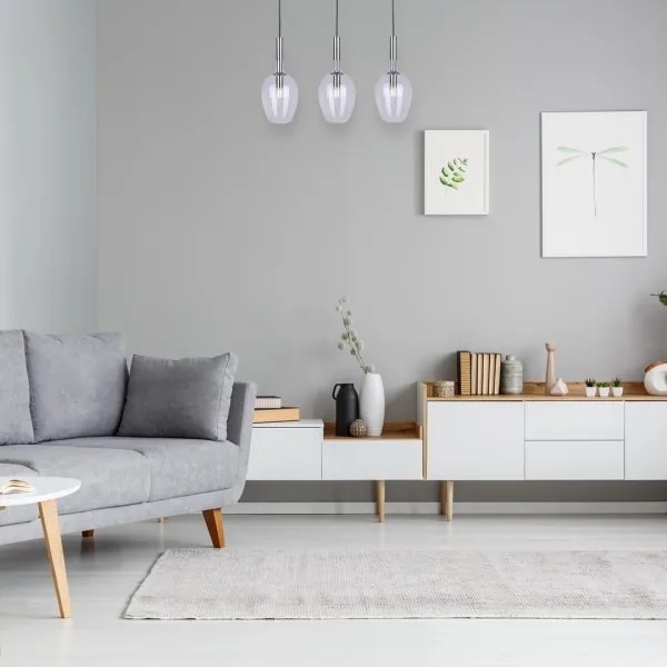 Lustră pe cablu TANGO 3xE14/40W/230V transparentă