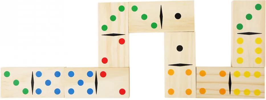 Joc domino multicolor din lemn de pin Giant Small Foot