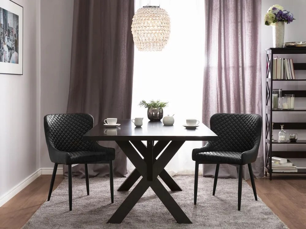 Set 2 buc. scaune pentru sufragerie Soho (negru). 1009898