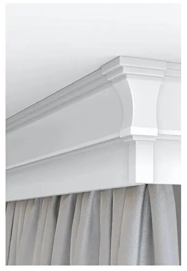 Sina perdea tavan din pvc, 2 canale,  alba , cu toate accesoriile incluse - 600 cm