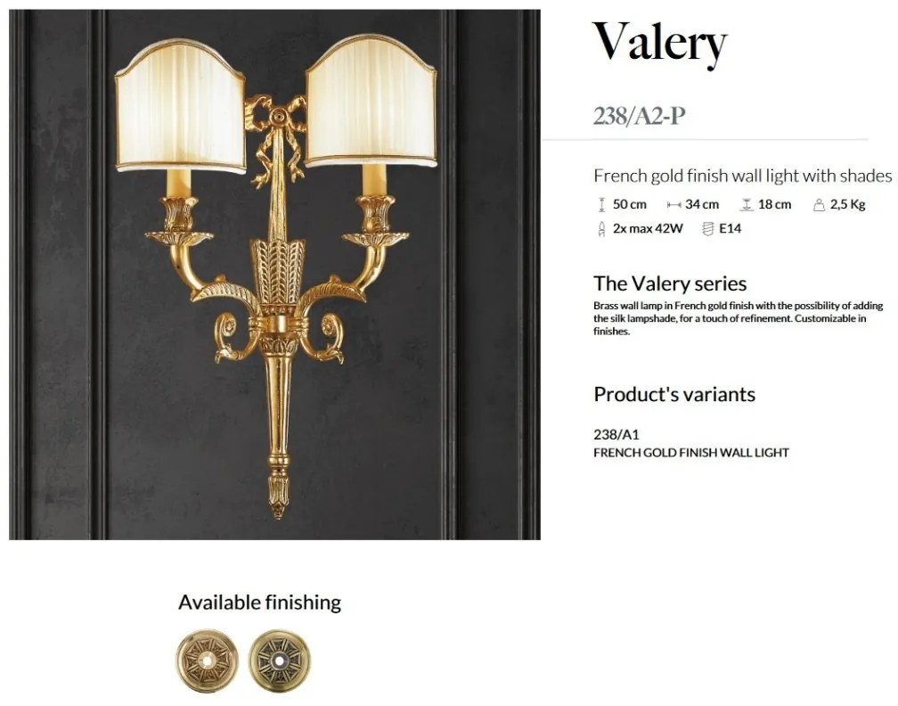 Aplica de perete LUX design clasic realizata manual Valery