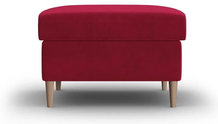 Taburet roșu cu tapițerie din catifea Kyoto – Cosmopolitan Design