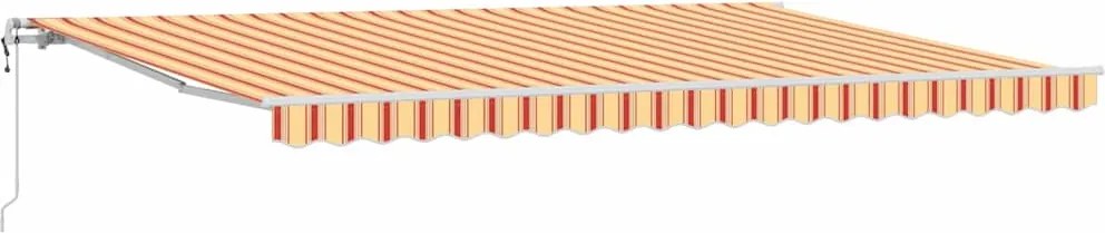 vidaXL Cort electric retractabil Galben și portocalie 500 × 350 cm