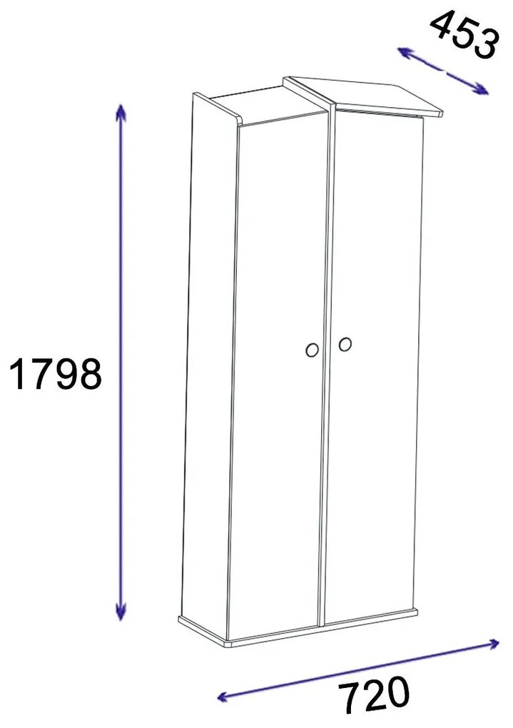 Cameră de studenți Nilili 10 (pin atlantic + antracit) . 1096158