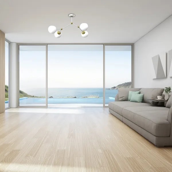 Lustră aplicată JOY 4xE14/40W/230V alb/aurie