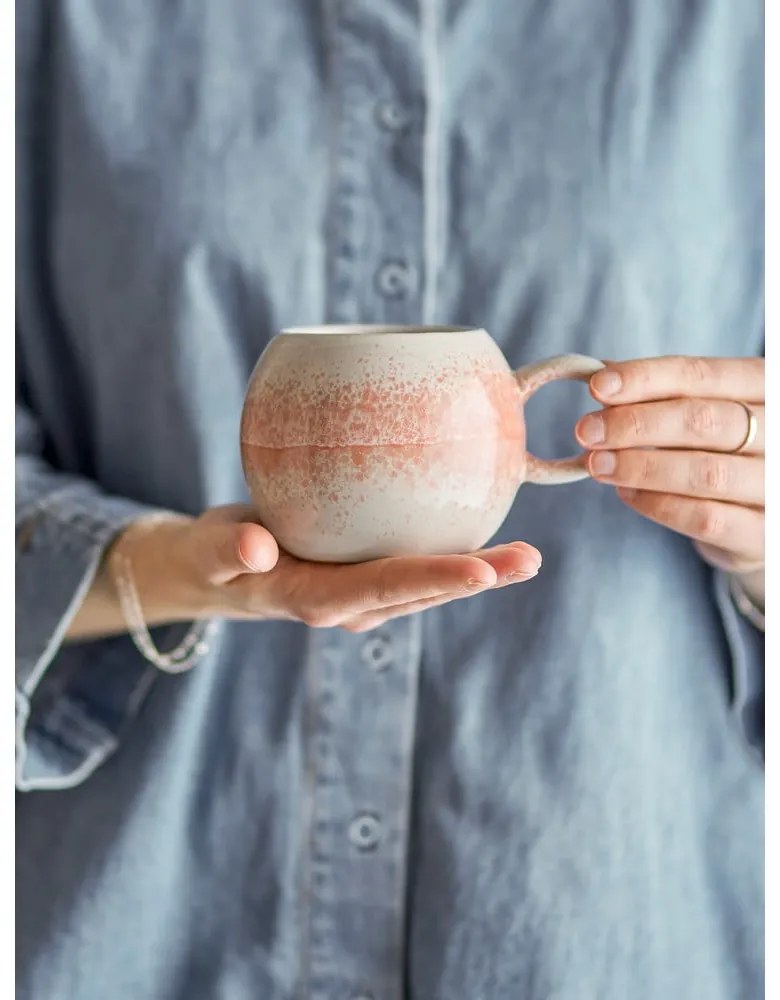 Cană portocalie din gresie 410 ml Paula – Bloomingville