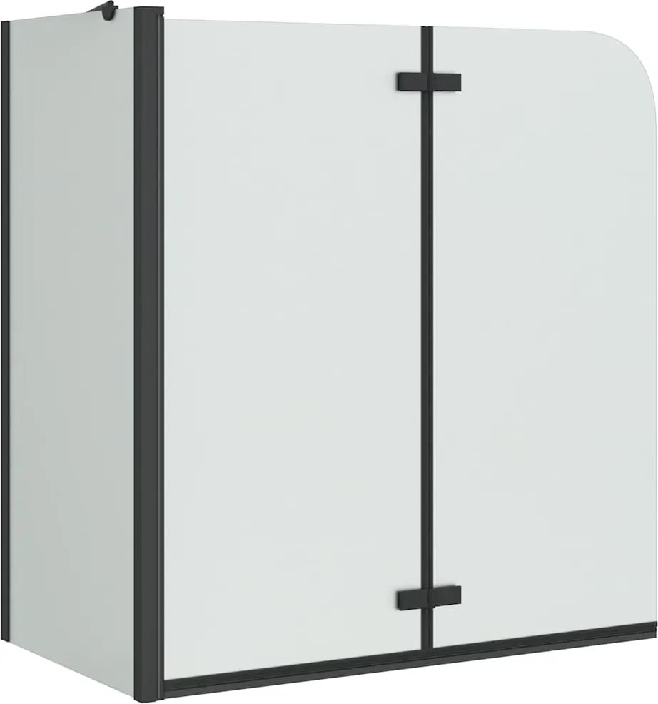 vidaXL Încărcare duș Negru 120 x 68 x 130 cm Sticlă ESG și aluminiu