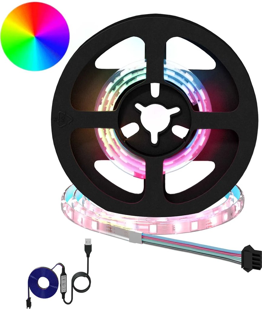 vidaXL Bandă LED 2 pcs Negru și transparent 350 mm Cupru și Plastic