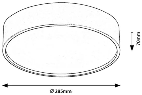 Rabalux 75011 - Plafonieră LED LARCIA cu senzor, 19W, IP44, negru