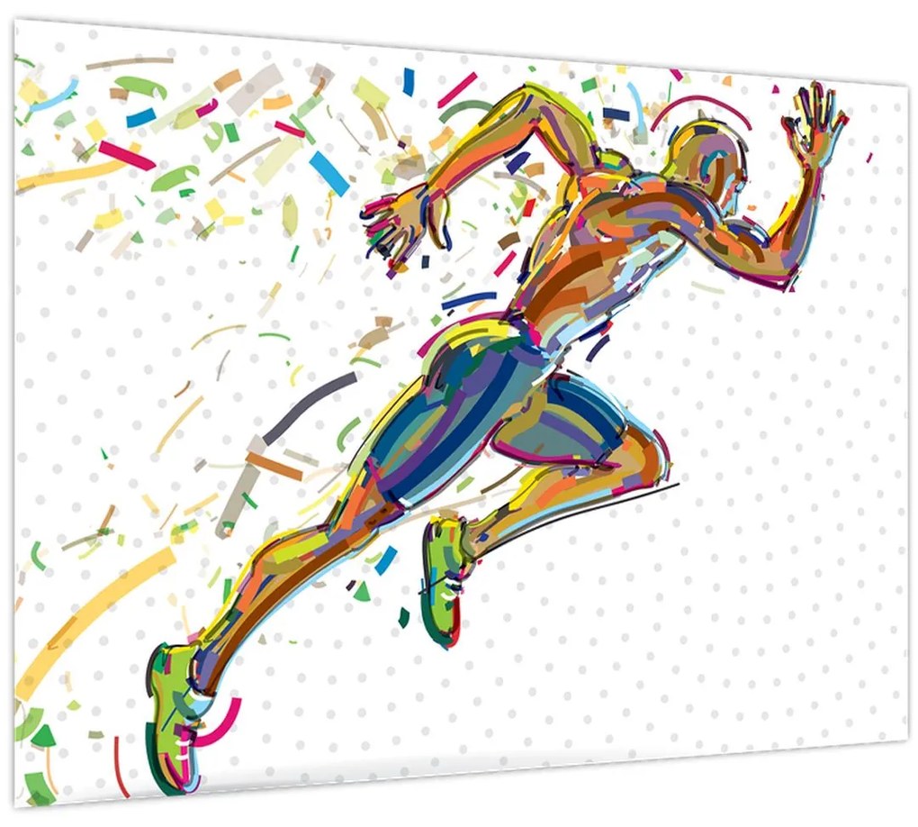 Tablou pe sticlă - Atlet (70x50 cm)