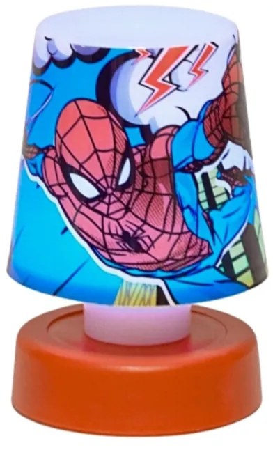 Lampa de noapte LED pentru copii SPIDERMAN 11 cm rosie