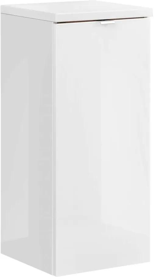 Dulap suspendat cu o ușă Capri White, 35x80x35 cm, pal, maro/ alb