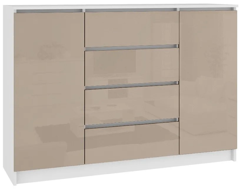 Expedo Comoda ARMARIA K160 2D4SZ, 160x99x40, alb/capuccino luciu