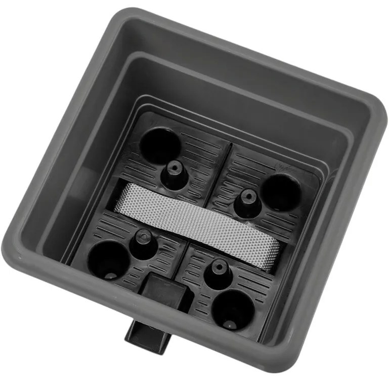 Ghiveci cu auto-irigare Plastia Bergamot gri,30 x 30 cm, 30 x 30 cm