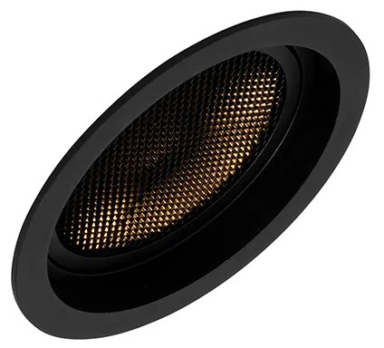 Spot încastrat inteligent negru reglabil, inclusiv Wifi GU10 111mm - Coop 111 Honey