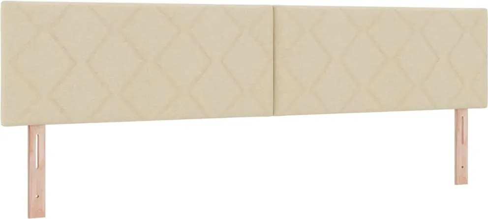 vidaXL Tăblie cap Crem 200 cm țesătură