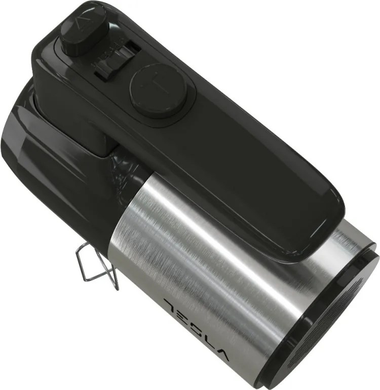 La mâna a doua: Mixer de mana Tesla MX301BX, 300W, 5 viteze, Turbo, Inox/Negru