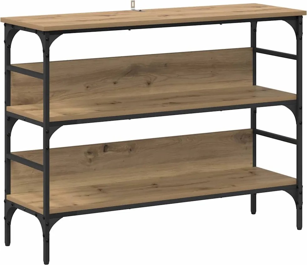 vidaXL Masă de consolă stejar artizanal 100 x 32 x 75 cm Lemn compozit