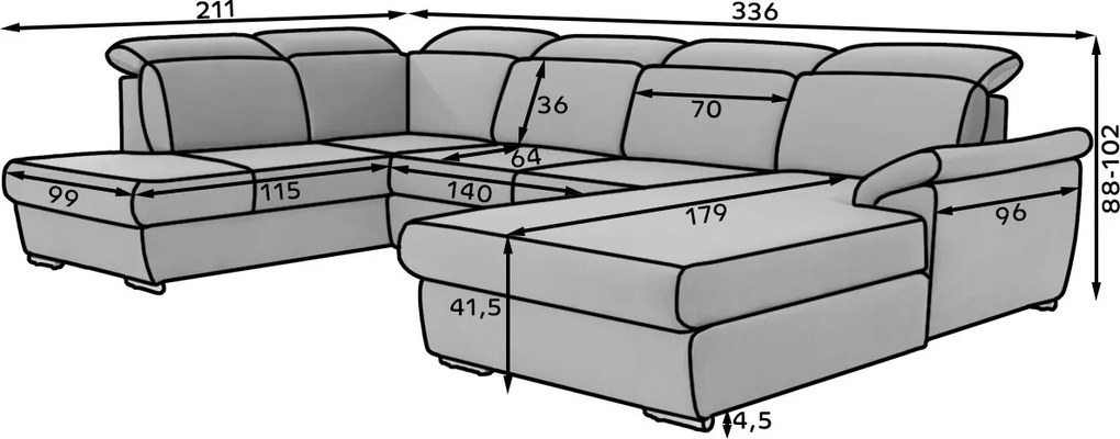 Coltar extensibil Evanell pe dreapta Inari 96/Soft 29