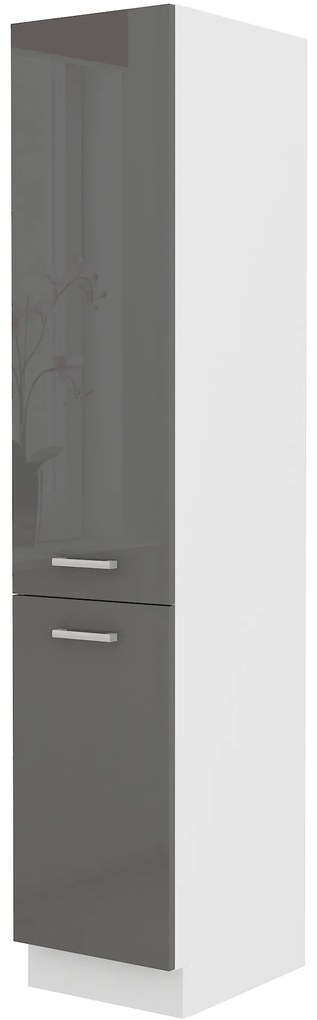 Dulap de bucătărie pentru alimente Saria 40 DK 210 2F (Luciu gri). 1033008