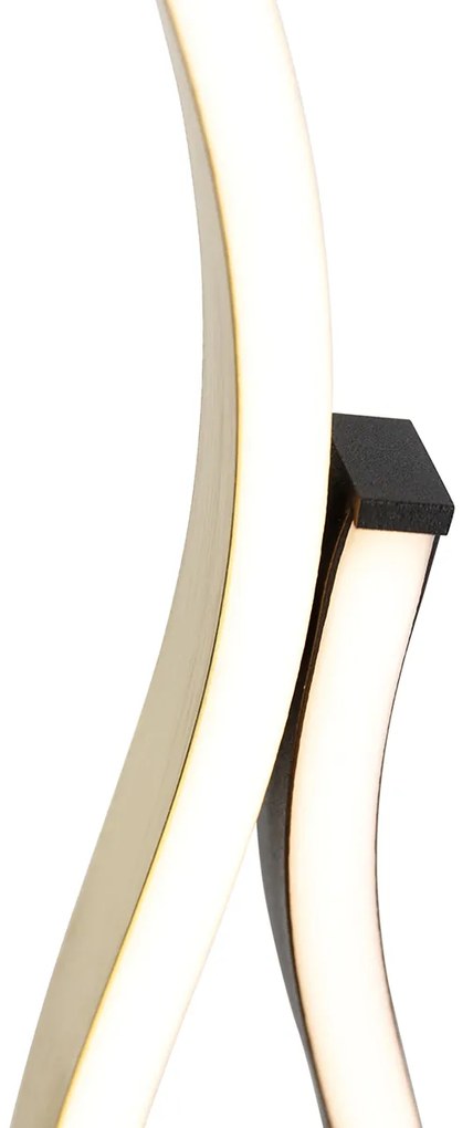 Design tafellamp zwart met goud incl. LED dimbaar - Blaze