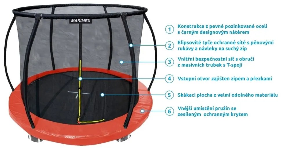 Trambulină cu plasă MARIMEX Premium, 305 cm
