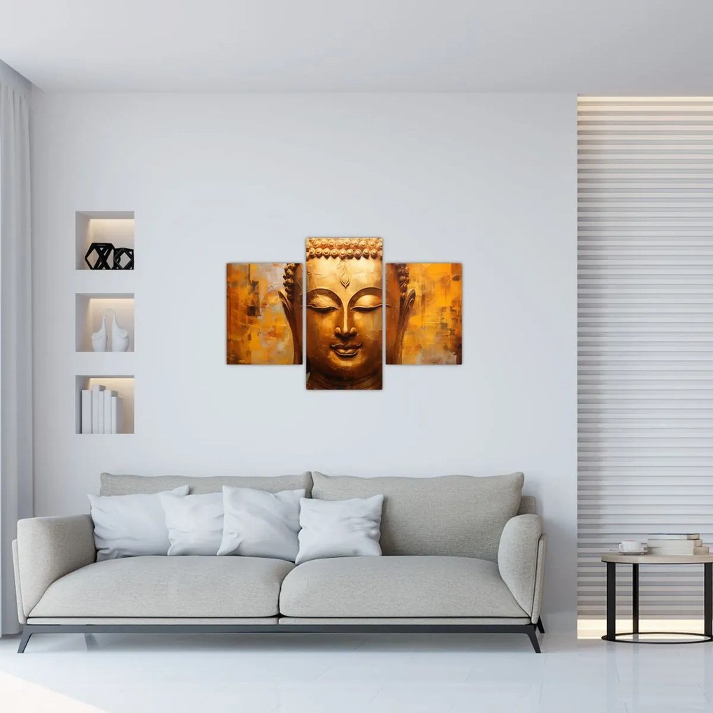 Tablou - Buddha, pictură în ulei (90x60 cm)