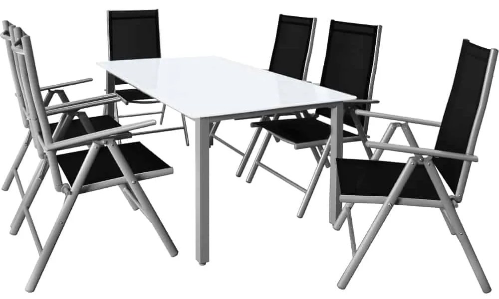 Deuba Set de grădină Bern 1+6 din aluminiu - argintiu