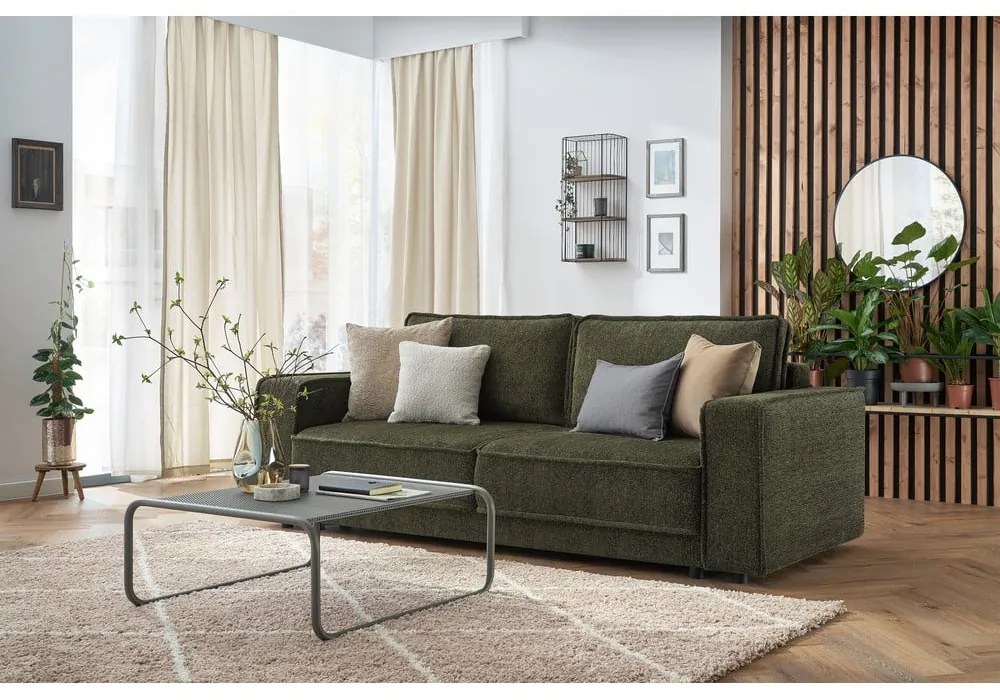 Canapea extensibilă verde Emile - Bobochic Paris